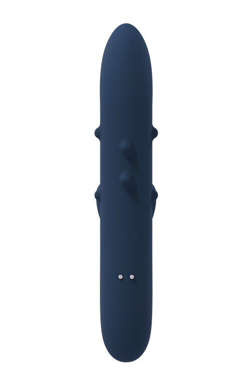 Вібратор-кролик Dream Toys Athena з рухомими кульками і обертовим кліторальним відростком, синій, 23 х 3.7 см - Изображение 4