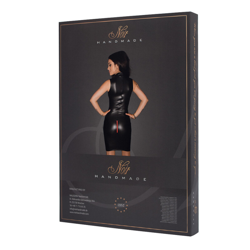 Плаття сексуальне Noir Handmade з вінілу, чорне, S - Изображение 6