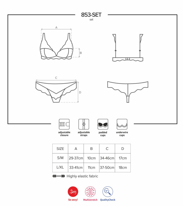 Сексуальний комплект з бежевими вставками L / XL, Чорний - Зображення 8