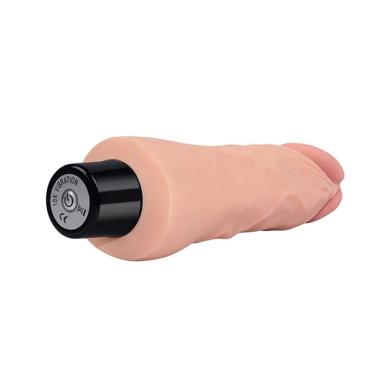 Вібратор реалістичний Lovetoy Real Softee тілесного кольору, 18 см х 3.9 см - Зображення 3