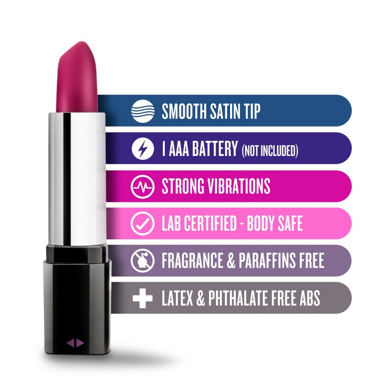 Вібратор помада ROSE LIPSTICK VIBE в гігієнічному футлярі, 10.1 см х 1.9 см - Изображение 7