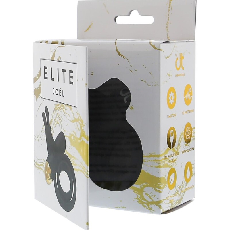 Ерекційне віброкільце Dream Toys Joel з вушками, чорне, 9 х 2.5 см - Изображение 2