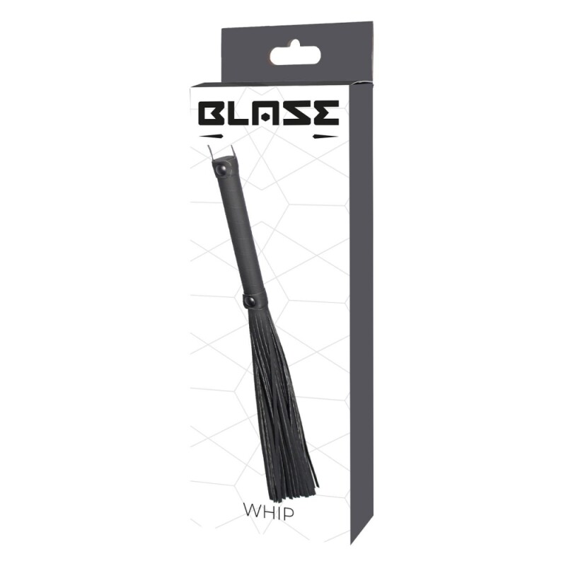 Флоггер Dream Toys Blaze Whip з петлею, чорний, 24 см - Зображення 1