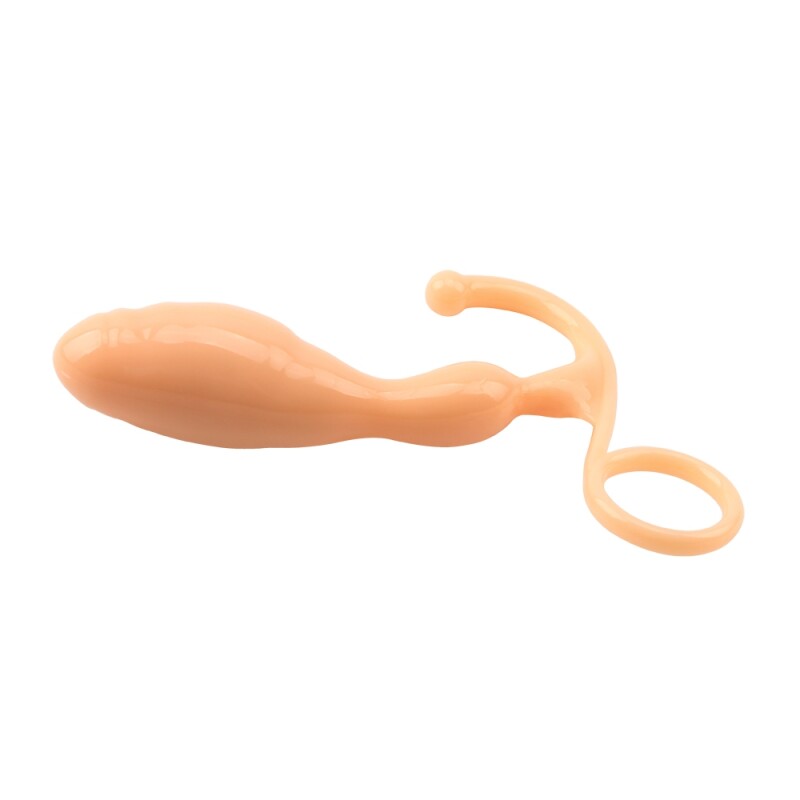 Масажер простати Chisa Prostate Probe бежевий, 12.5 х 3 см - Зображення 4