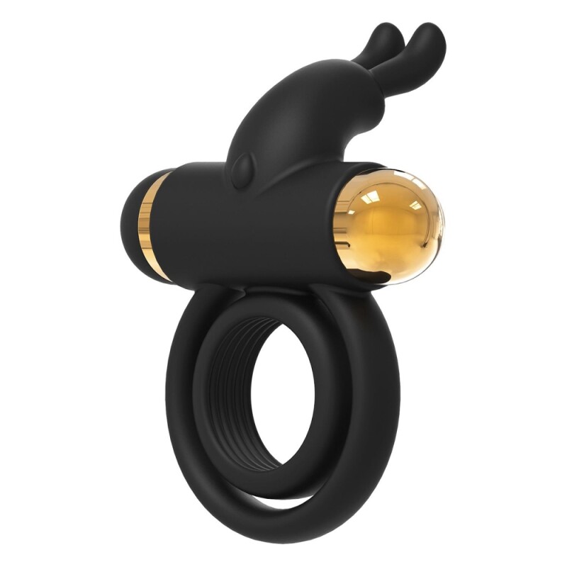 Ерекційне віброкільце Dream Toys Joel з вушками, чорне, 9 х 2.5 см - Изображение 5