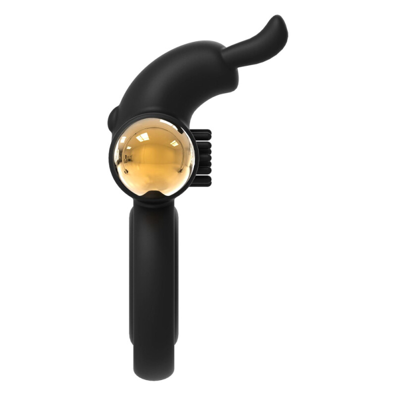 Ерекційне віброкільце Dream Toys Joel з вушками, чорне, 9 х 2.5 см - Изображение 7