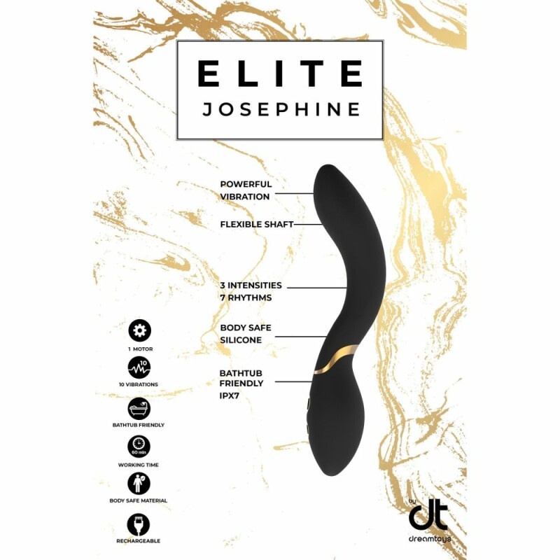 Вібратор для точки G Dream Toys Elite Josephine вигнутий, чорний, 20 х 3.6 см - Изображение 9