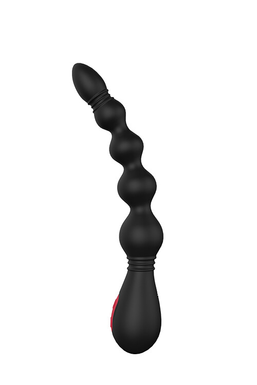 Анальне намисто Dream Toys з вібрацією, чорне, 22 х 3.4 см - Зображення 2
