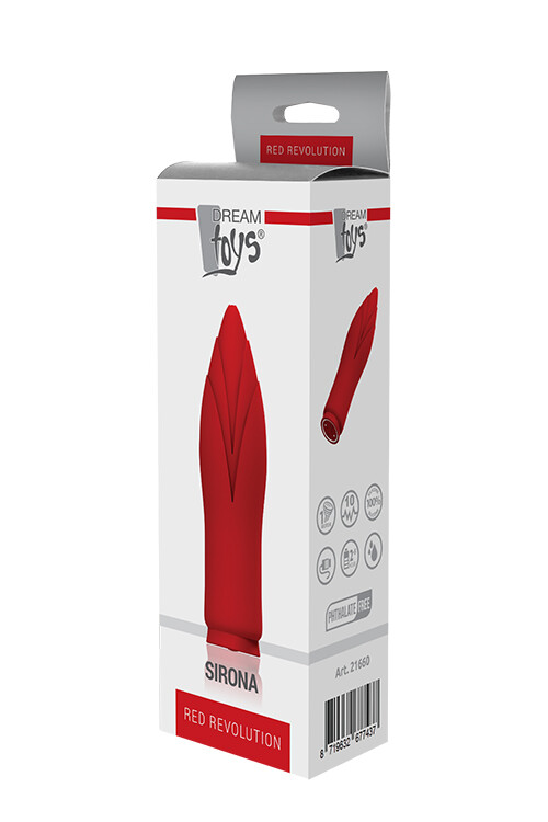 Мінівібратор Dream Toys Red Revolution зі знімною віброкулею, червоний, 10 х 3 см - Изображение 1