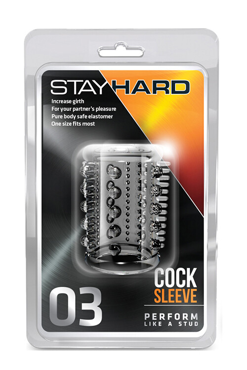Насадка на пеніс Blush Stay Hard рельєфна, відкрита, прозора, 5 х 3.2 см - Изображение 2