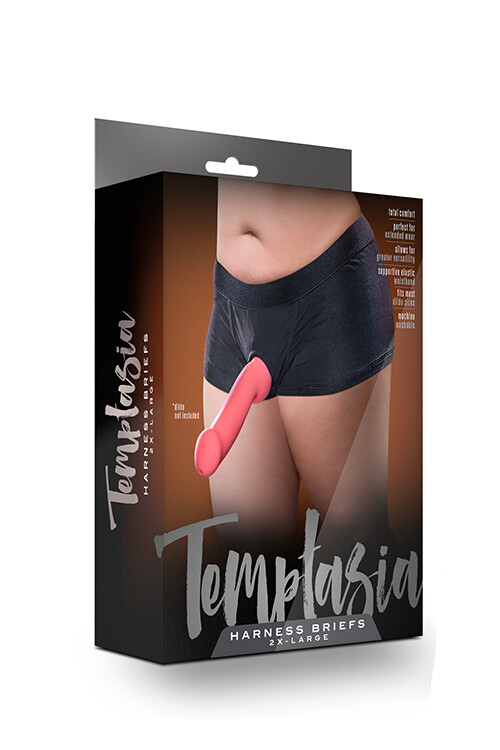 Труси для страпона Temptasia чорні, розмір 2XL - Зображення 4