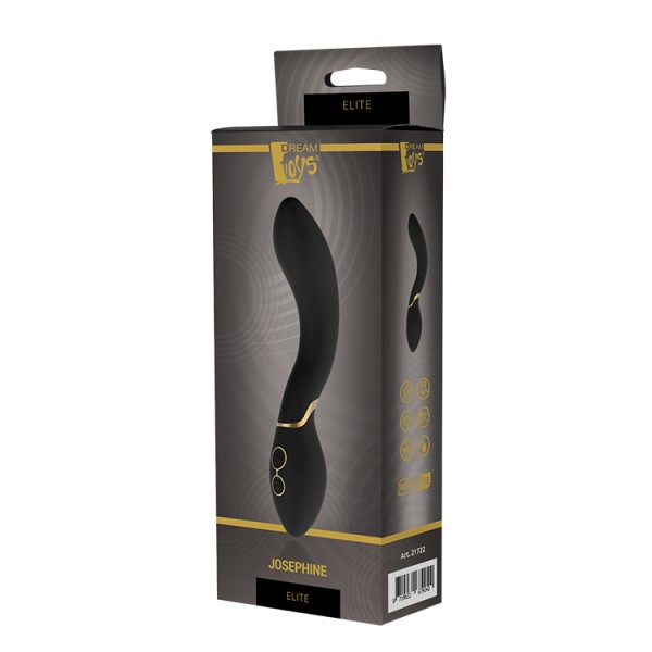 Вібратор-кролик Dream Toys Elite, чорний, 20 х 3.7 см - Зображення 1