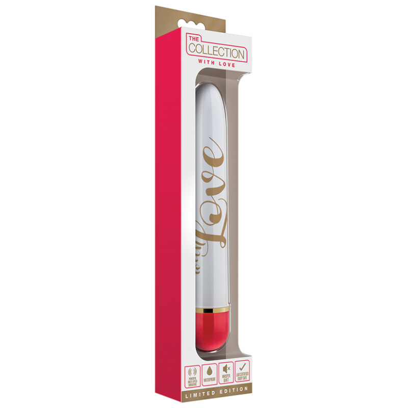 Вібратор Blush Love, біло-червоний, 14.5 х 2.5 см - Изображение 1