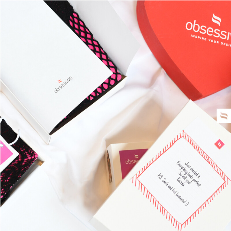 Комплект спідньої білизни Obsessive Luvae мереживний, чорний, L-XL - Изображение 1