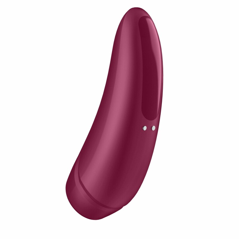 Вакуумний стимулятор клітора Satisfyer Curvy1+ з вібрацією та додатком, бордовий, 13.4 х 4.6 см - Изображение 2