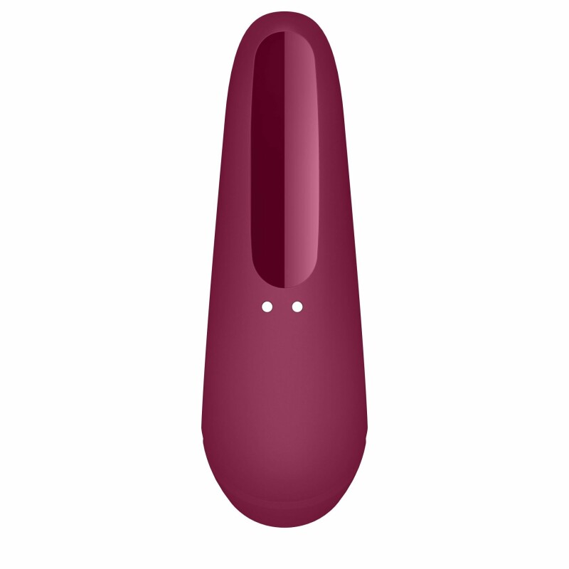 Вакуумний стимулятор клітора Satisfyer Curvy1+ з вібрацією та додатком, бордовий, 13.4 х 4.6 см - Изображение 3