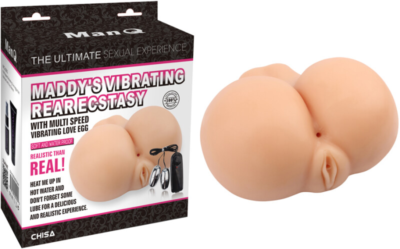 Мастурбатор реалістичний з вібрацією Chisa ManQ Maddy's Vibrating Rear Ecstasy, бежевий