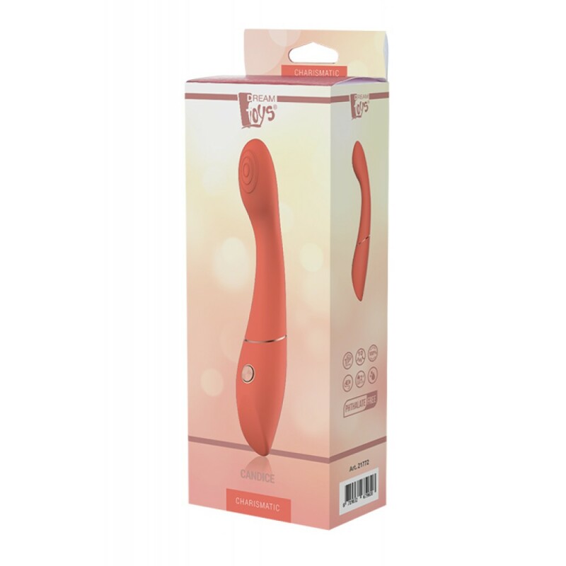 Вібратор для точки G Dream Toys силіконовий, помаранчевий, 22 х 4.2 см - Зображення 1