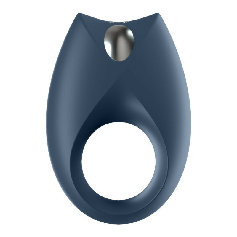 Ерекційне віброкільце Satisfyer Royal One Ring з додатком, блакитне, 7.5 х 5.2 см