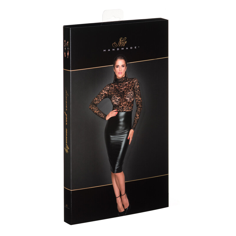 Сукня з мереживом, чорна, Noir Handmade, розмір XL - Изображение 4
