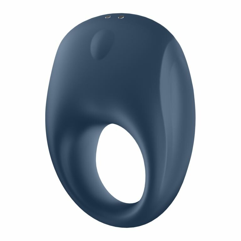 Ерекційне віброкільце Satisfyer Strong One з додатком, синє, 7.4 х 5 см