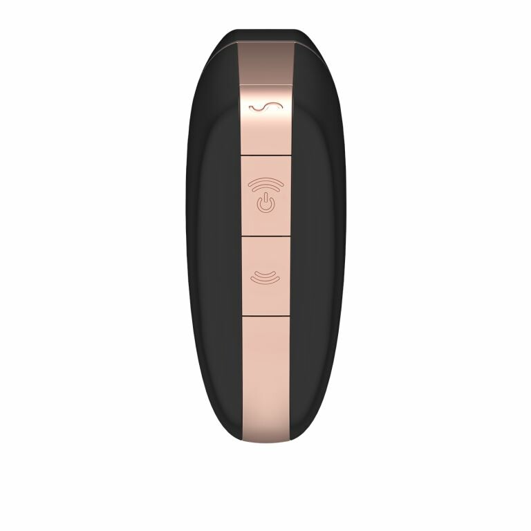 Вакуумний стимулятор з вібрацією Satisfyer Love Triangle з додатком, чорний, 8.7 х 6.7 см - Изображение 7
