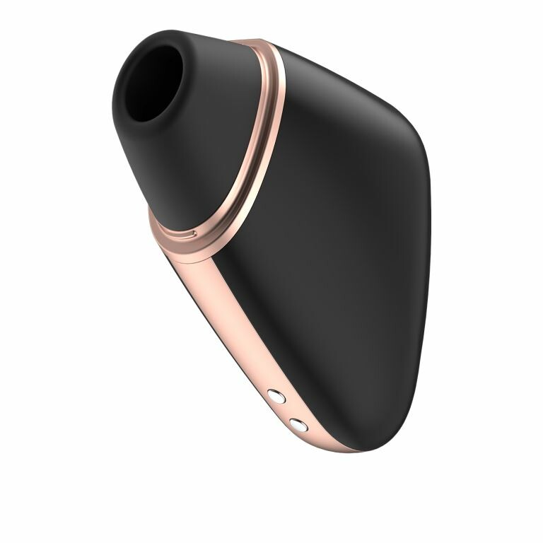 Вакуумний стимулятор з вібрацією Satisfyer Love Triangle з додатком, чорний, 8.7 х 6.7 см - Изображение 2