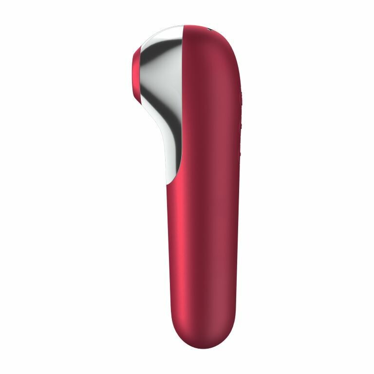 Вакуумний стимулятор Satisfyer Dual Love з вібрацією, з додатком, червоний, 17.9 х 4.9 см - Изображение 3