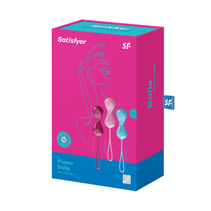 Набір вагінальних кульок Satisfyer Power Balls різнокольоровий, 3 шт - Изображение 1