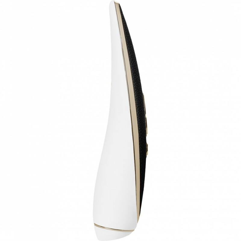 Вакуумний стимулятор Satisfyer Haute Couture зі вставкою зі шкіри, 19.2 х 4 см - Зображення 5