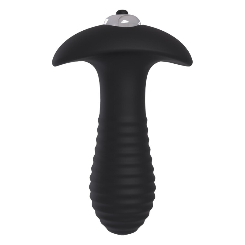 Анальний вібратор Dreamtoys Essentials зі стоппером, чорний, 10 х 3 см