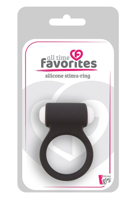 Ерекційне віброкільце Dreamtoys All Time Favorites еластичне, чорне, 4.2 х 2.9 см - Изображение 1
