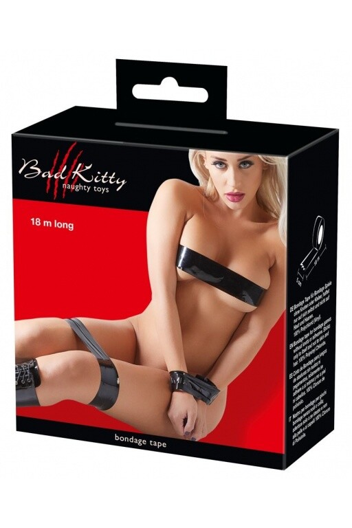 Бондажная стрічка Bad Kitty чорна, 18 м