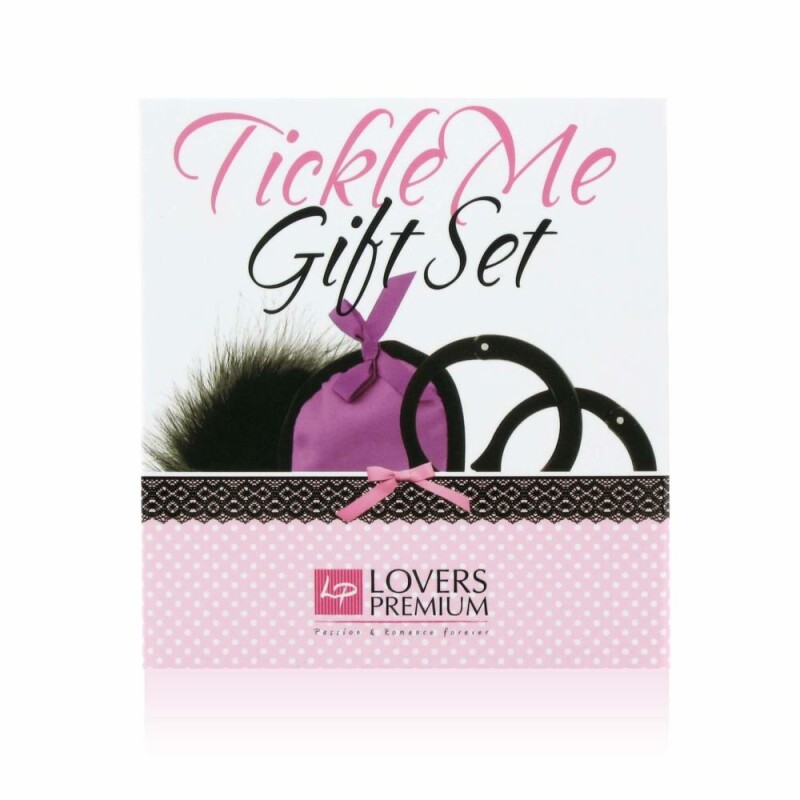 Набір для БДСМ LoversPremium Tickle Me, фіолетовий з чорним, 3 предмети - Изображение 1
