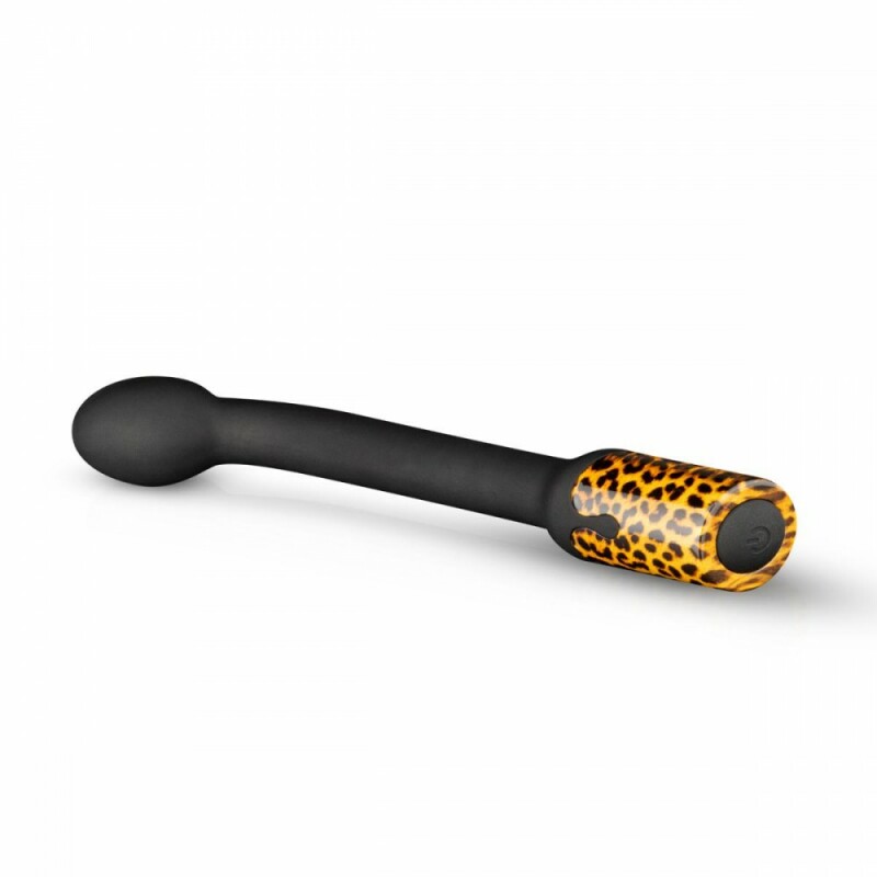Вібратор для точки G Nila G-spot, чорного кольору з леопардовим принтом, 22.5 см х 3.5 см - Изображение 3