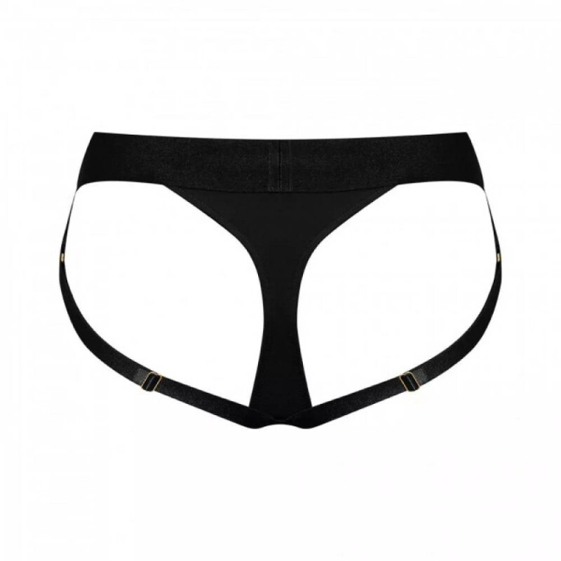 Трусики для страпону, XXL, Strap-On-Me кільцеве кріплення, з відритими сідницями, чорні - Зображення 3