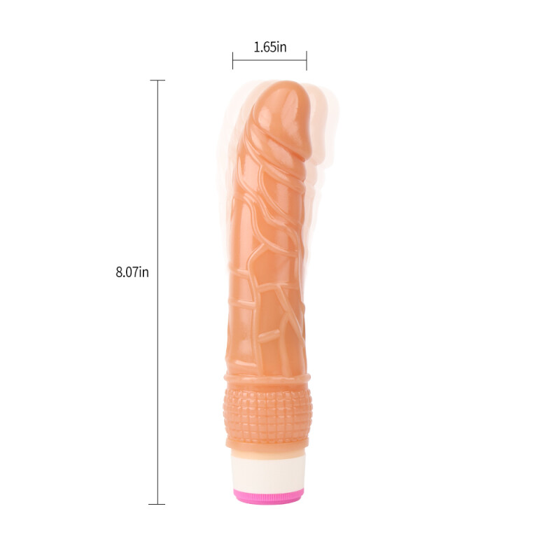 Вібратор реалістичний Chisa Wild Penetrator, на батарейках, бежевий, 20.5 х 4.2 см - Зображення 6