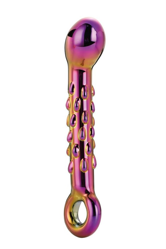 Скляний фалоімітатор Dream Toys Glamour Glass для точки G, різнокольоровий, 18 х 3.3 см