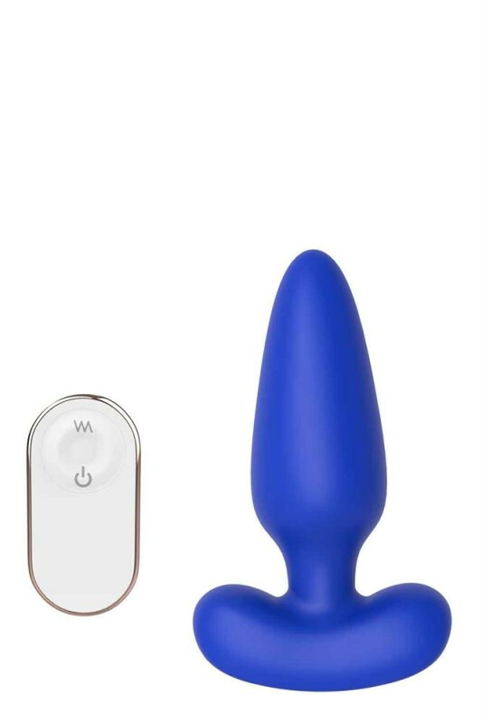 Анальна пробка з вібрацією Dream Toys з дистанційним управлінням, синя