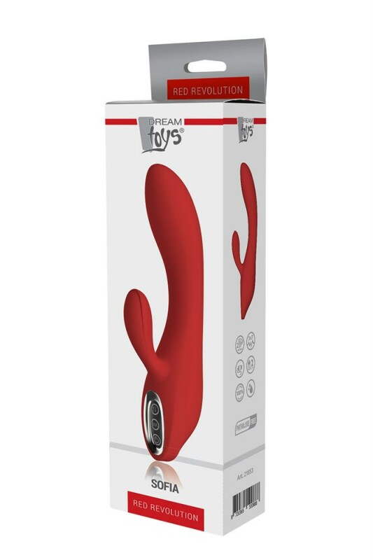 Вібратор-кролик Dream Toys Sofia червоний, 20.8 х 3.5 см - Зображення 1
