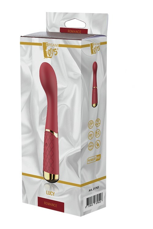 Вібратор для точки G Dream Toys Lucy вигнутий, бордовий, 19.5 х 3.2 см - Изображение 1