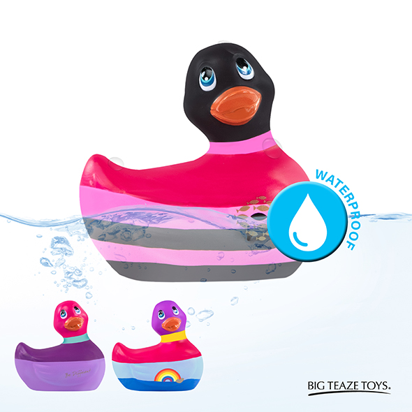 Каченя вібратор I Rub My Duckie смугаста, рожева - Изображение 6