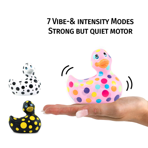 Каченя вібратор I Rub My Duckie в різнокольоровий горошок - Изображение 4