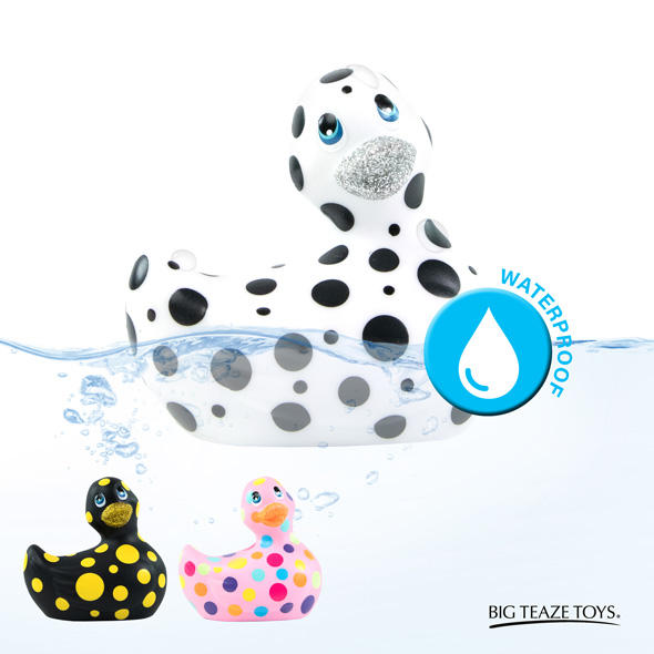 Каченя вібратор I Rub My Duckie біла в чорний горох - Изображение 5