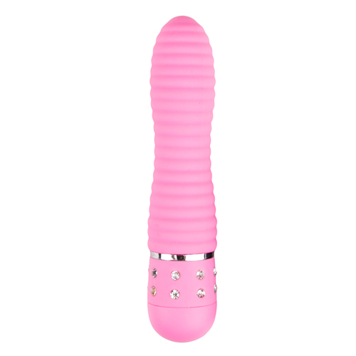 Мінівібратор Easytoys з кристалами, рожевий, 11.4 х 2.4 см