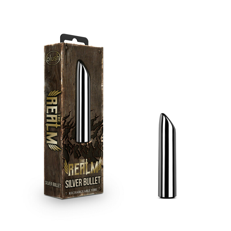 Вібропуля the Realm Rechargeable Bullet Silver, 10 х 2 см