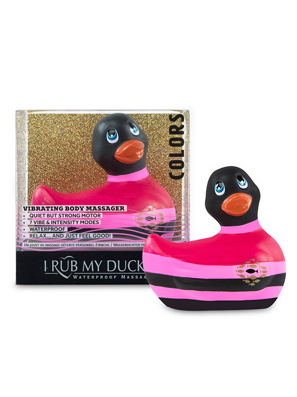 Каченя вібратор I Rub My Duckie смугаста, рожева - Изображение 3