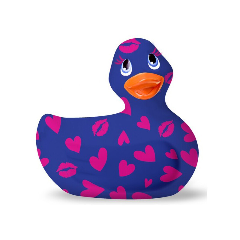 Каченя вібратор I Rub My Duckie фіолетова з рожевим візерунком
