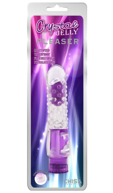 Вібратор із рельєфом Jellie Pleaser, фіолетовий, 16.2 см х 3 см - Зображення 4
