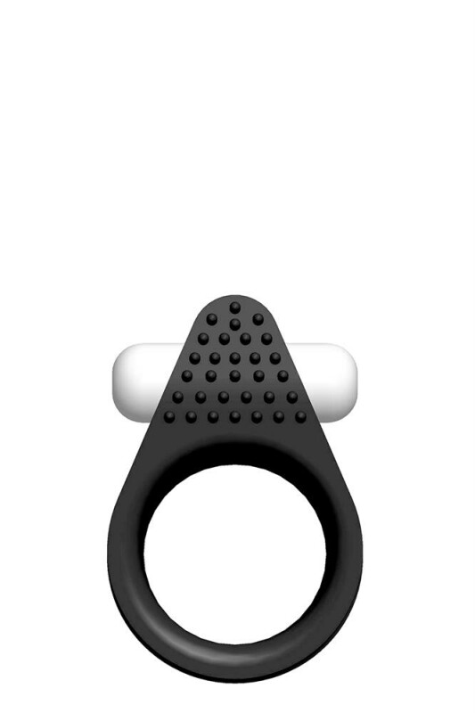 Ерекційне віброкільце Dreamtoys All Time Favorites з рельєфним виступом, чорне, 4.2 х 2.9 см